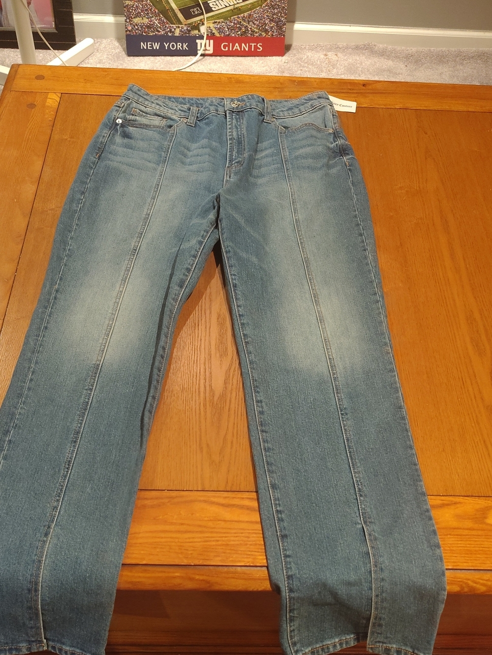 Juicy Couture Women’s Blue Straight-Leg Jeans With Kick Flare Sz. 32  With Tags